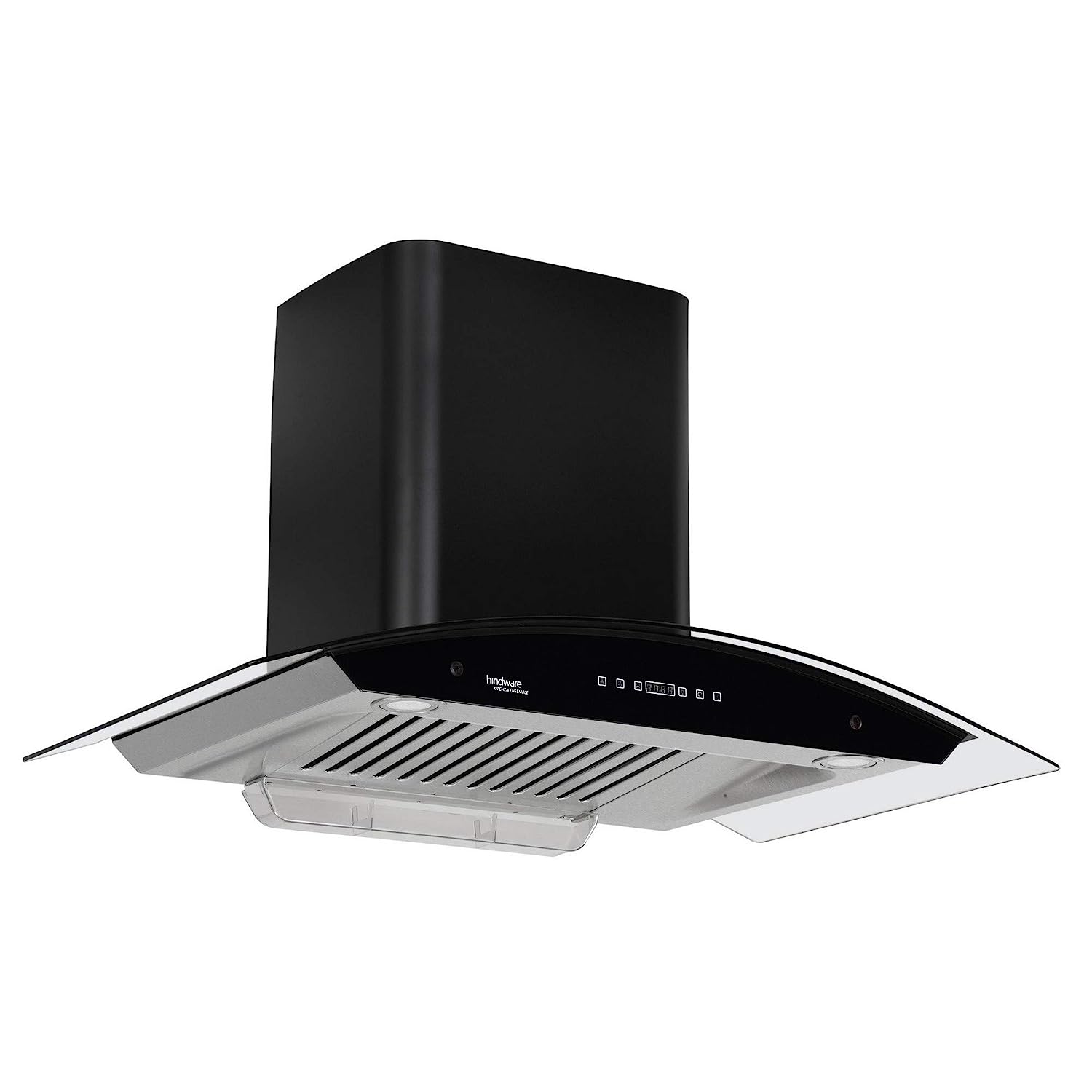 Hindware chimney Nevio 1200m3/h wall mounted auto clean with Baffle Filter - Black, 60 cm