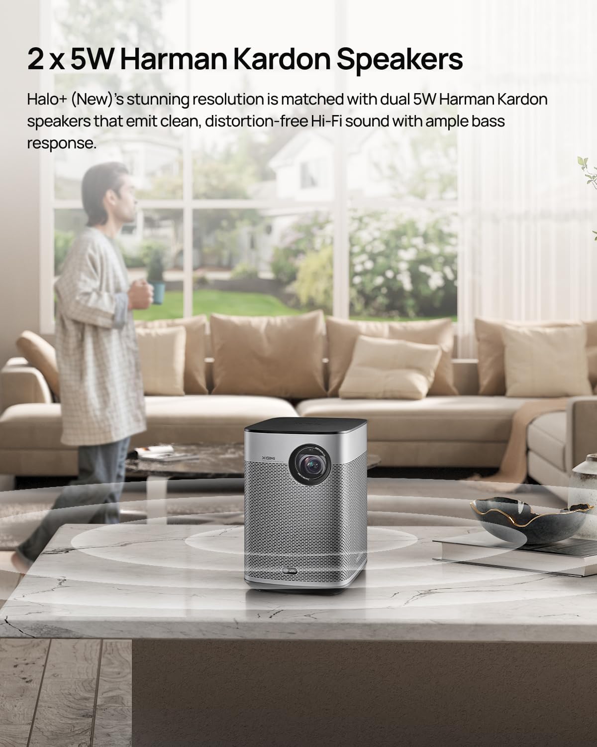 XGIMI Halo+ GTV: Portable Projector with Google TV & Netflix, 700 ISO Lumens