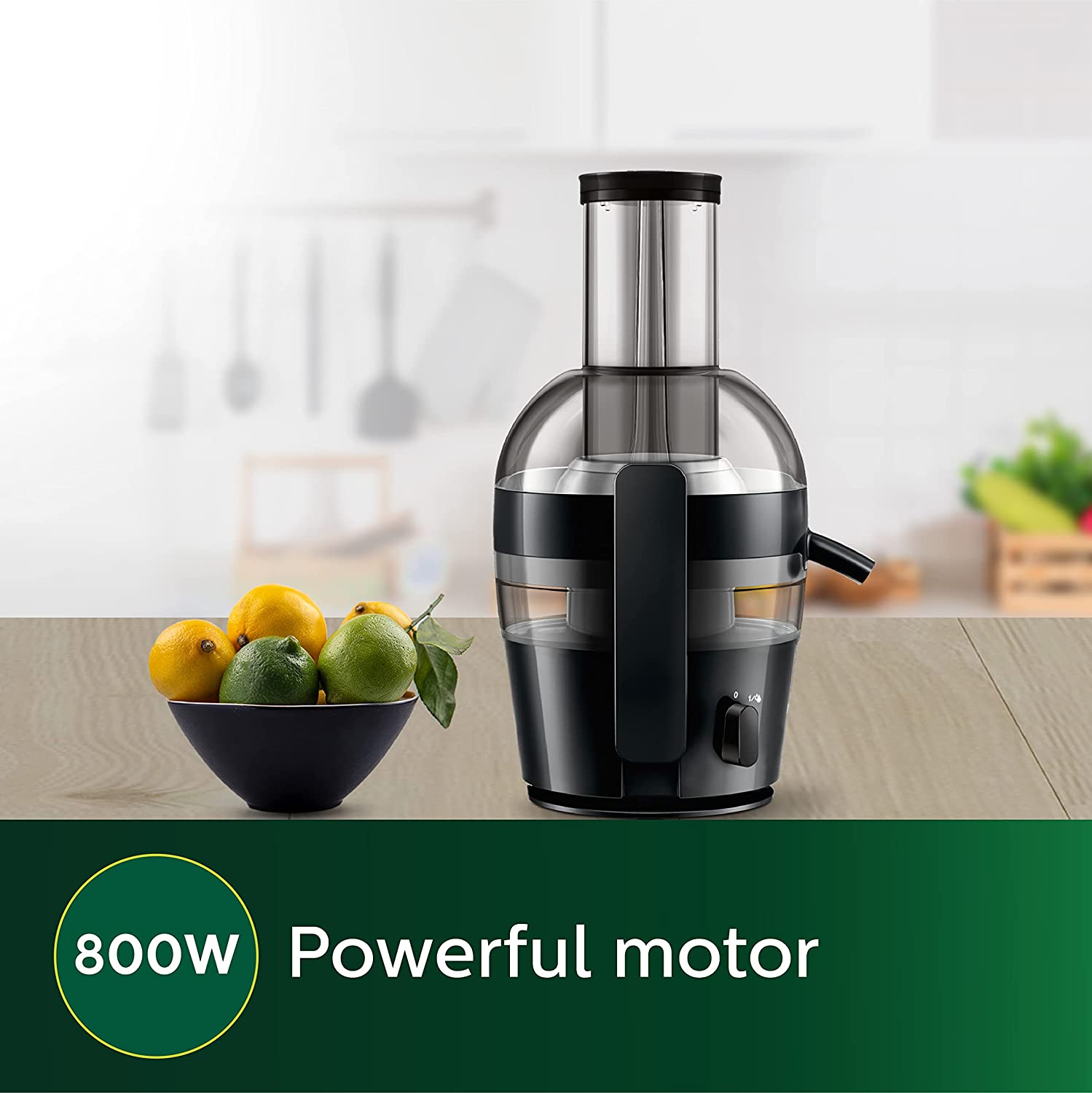 Philips HR1855/70 Viva Collection Juicer, Ink Black