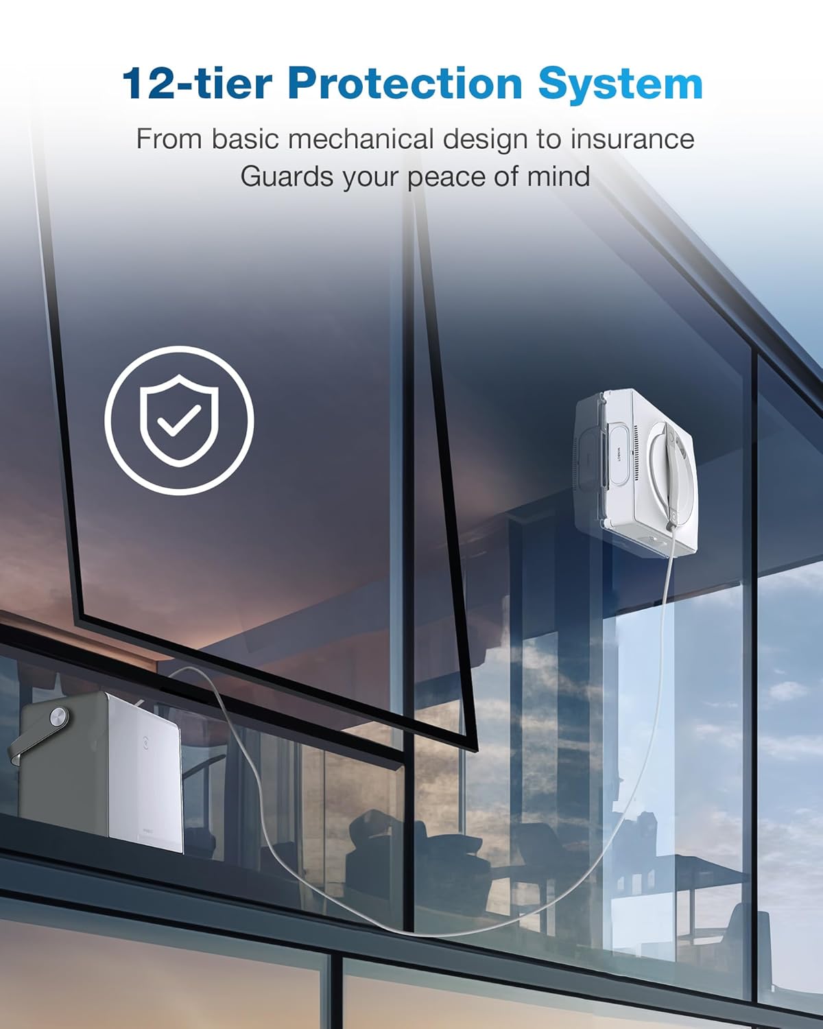 ECOVACS Winbot W2 Pro Omni Window Cleaning Robot: Intelligent Three-Nozzle Spray Technology
