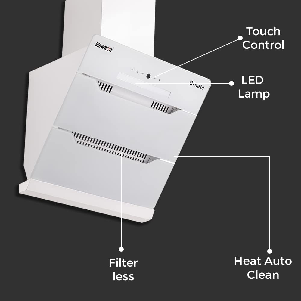 Blowhot Ornate White 60 Cm Chimney