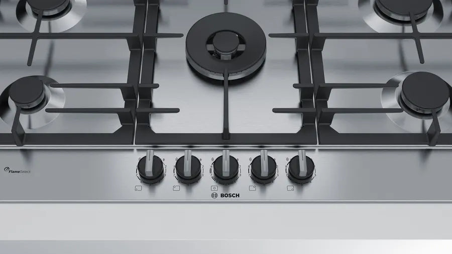 Bosch PCR9A5B90I Series 6 Gas cooktop 90 cm Stainless steel (Upgrade from PCS9A5C90I)