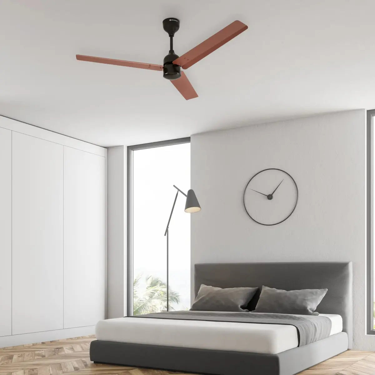 atomberg Renesa 1200mm BLDC மோட்டார் ரிமோட் 3 பிளேடு எனர்ஜி சேவிங் சீலிங் ஃபேன் (பழுப்பு மற்றும் கருப்பு) 