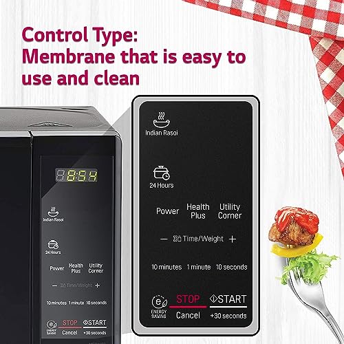 LG 20 L Solo Microwave Oven (MS2043BP, Black, With Health Plus Menu & Steam Clean)