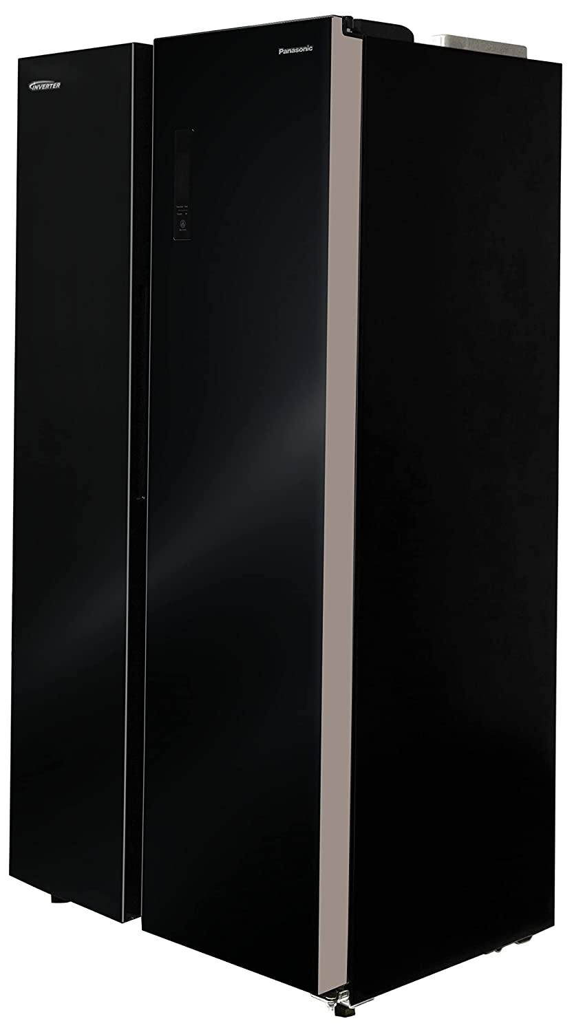 Panasonic 592 L Wifi Inverter Frost-Free Side by Side Refrigerator (NR-BS62MKX1, Black, Stainless Steel Finish)