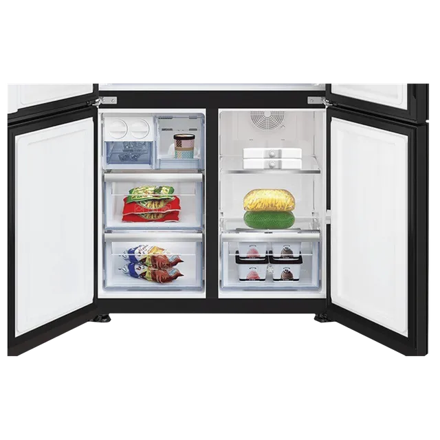VOLTAS beko 626L Frost-Free Side-by-Side Refrigerator with Neo Frost Dual Cooling (RSB64GF, Glass Black)