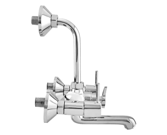 Cera F1017402 Ripple Wall Mixer Silver Colour