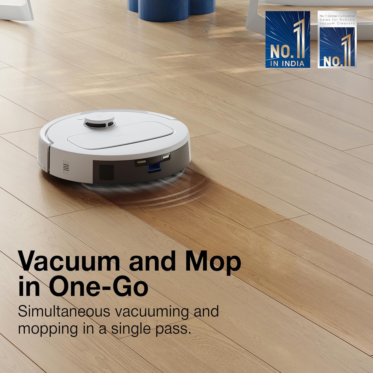 ECOVACS DEEBOT N30 White 2-in-1 Robot Vacuum & Mop, 2025 New Launch - 60
