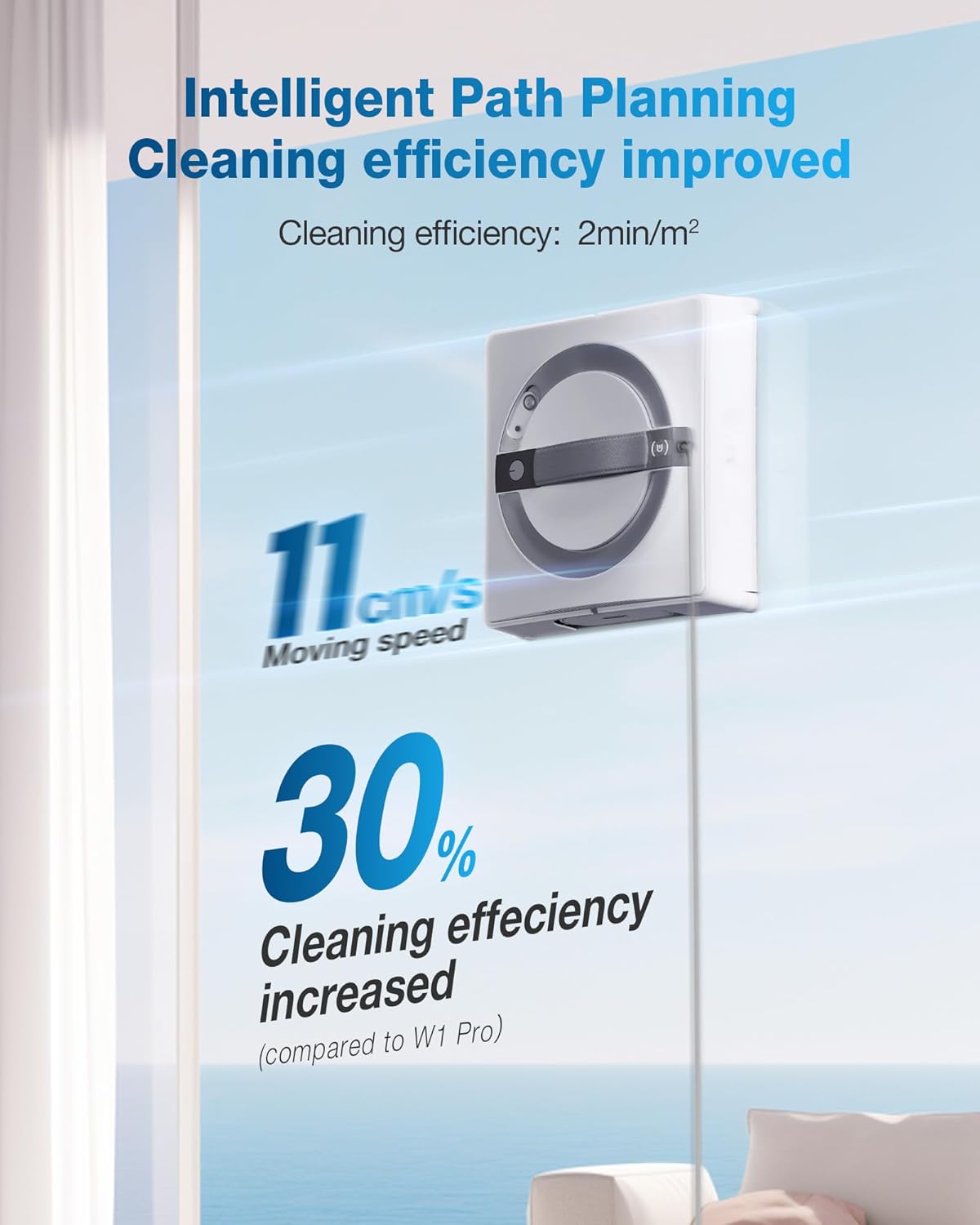 ECOVACS Winbot W2 Pro Omni Window Cleaning Robot, 3-Nozzle Spray, Win SLAM 4.0 Path Planning