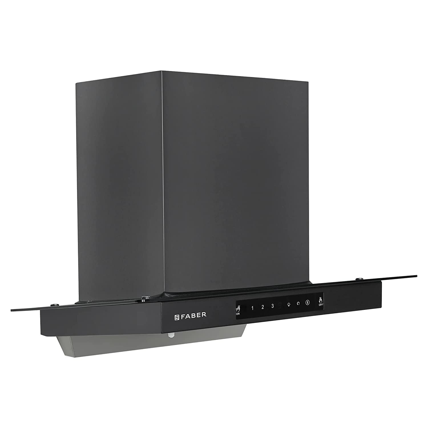 Faber 60 cm 1200 m³/HR Auto-Clean Straight Glass Kitchen Chimney (Hood Mercury Pro HC SC FL BK 60, Filterless, Touch & Gesture Control, Black)