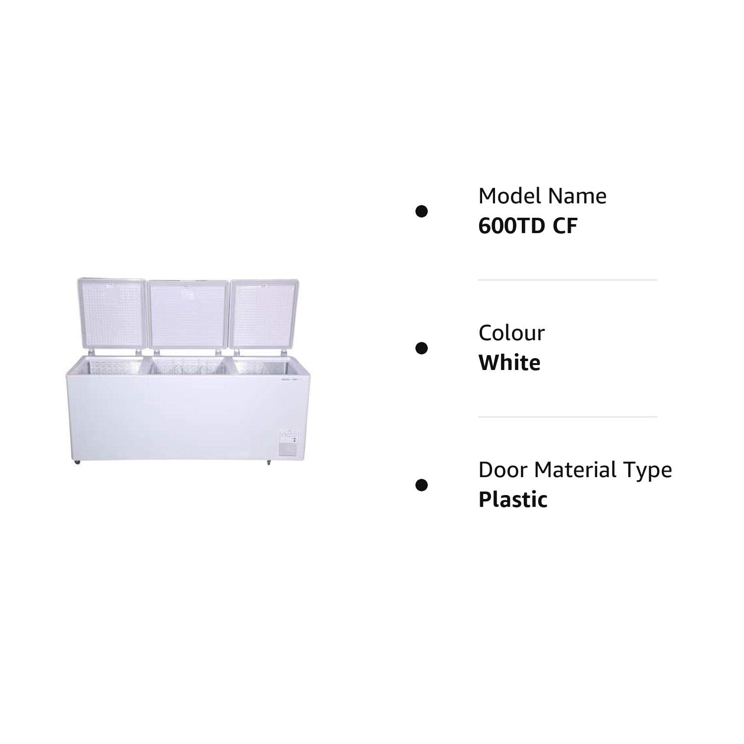 Voltas 600TD CF Metal Freezer Top Door 600 Liters White