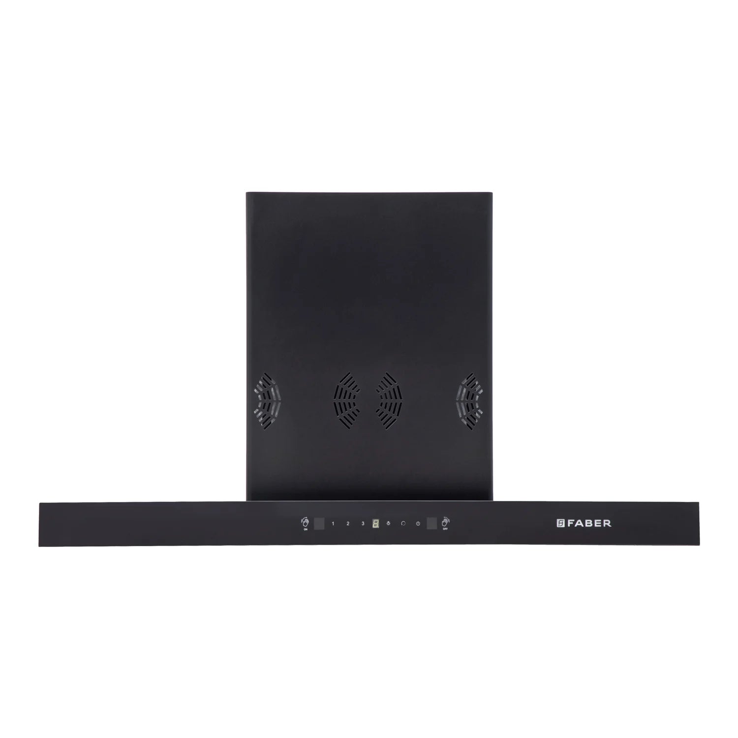 Faber 90cm Chimney with Baffle Filter and Filterless Technology - HOOD SILENCIO 3D IND HC SC FL BK