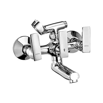 Cera Titanium F1003404 Stainless Steel Single Lever Wall Mixer with Telephonic Shower Arrangement (Silver)