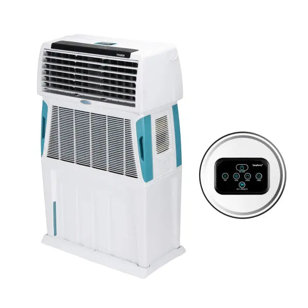 Symphony Touch 110 Room Air Cooler 110-litres, with Remote (White)
