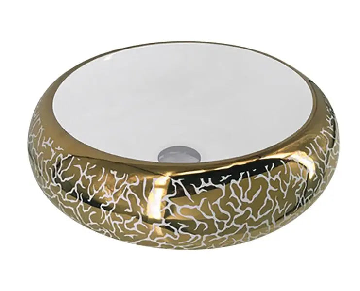 Cera A2021102GL Senator Art Decor Shiloh Table Top Wash Basin Gold - 460x460x135 mm