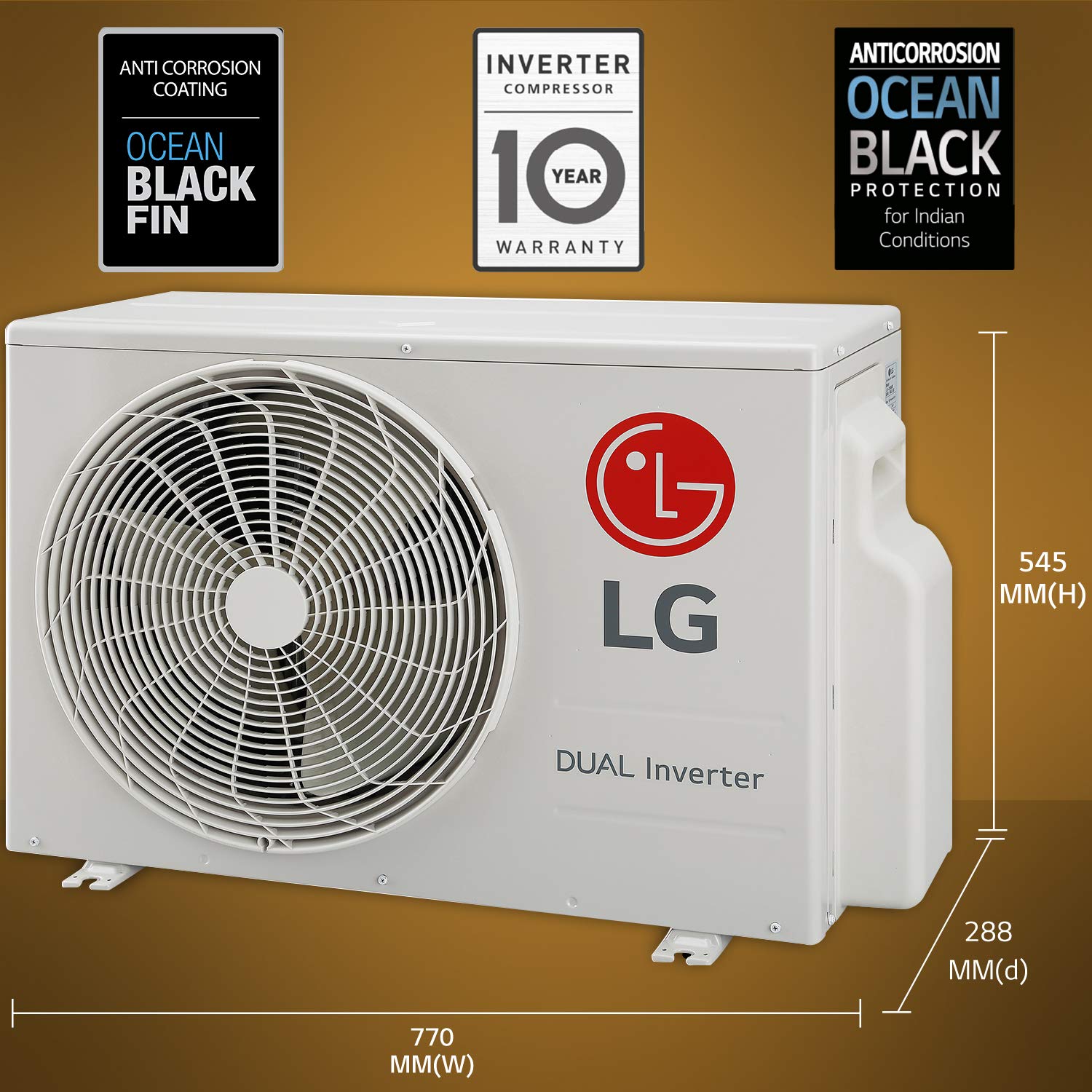 LG 1.5 Ton 4 Star Inverter Split AC MS-Q18HNYA1 White