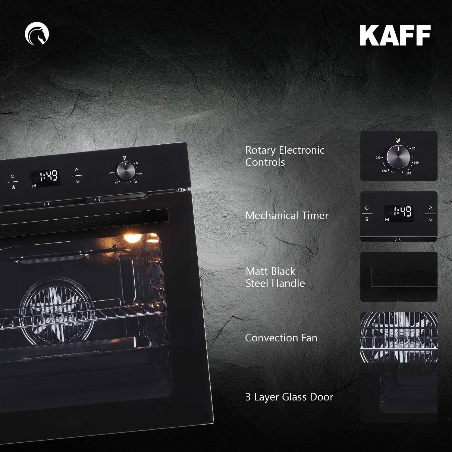 Kaff OV81 GIKF Electric Oven | Rotary Electronic Controls.
