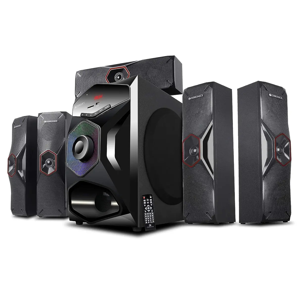 Zebronics ZEB-JOSH BTRUCFO Wireless Bluetooth Multimedia Speaker With Supporting AC3 Audio, Optical, SD Card, USB, AUX, FM & Remote Control. (90 Watt, 5.1 Channel)