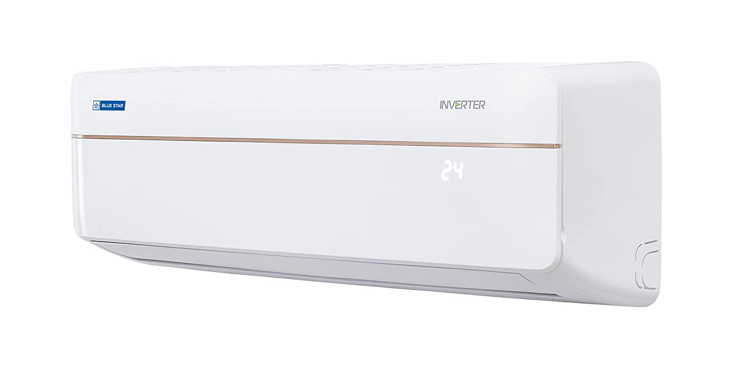 Blue Star 1.5 Ton 3 Star Inverter Split Ac (Copper, IA318VNU, 2022, Duo Finish (Matt-Gloss) White)