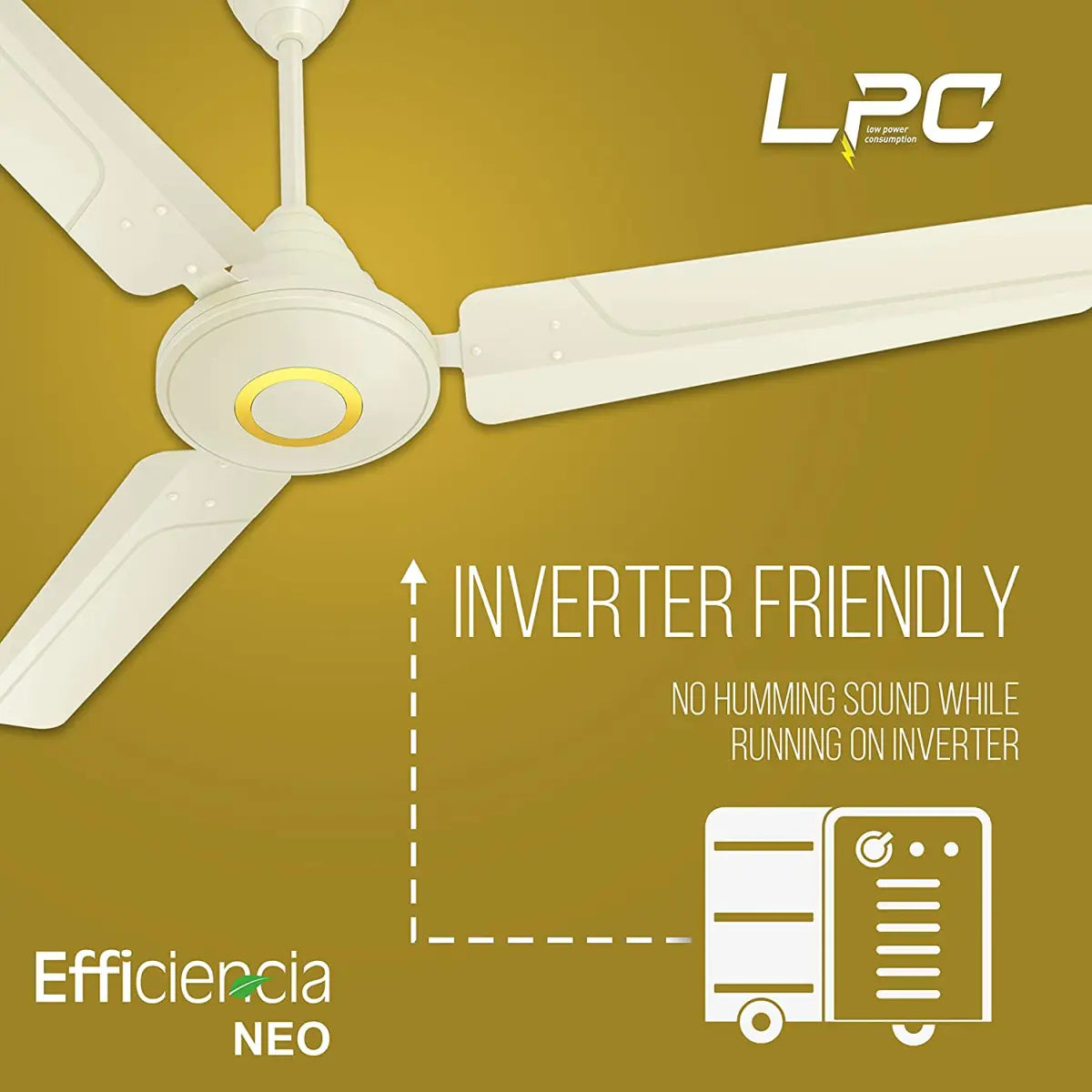 Havells Efficiencia Neo 1200mm BLDC Motor with remote Ceiling Fan (Ivory)