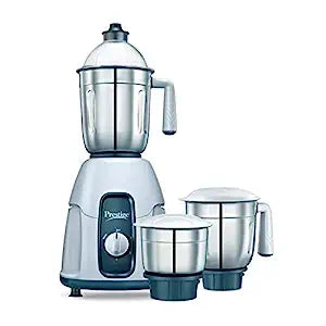 Prestige Stylo 750-Watt Mixer Grinder (White/Dark Blue)