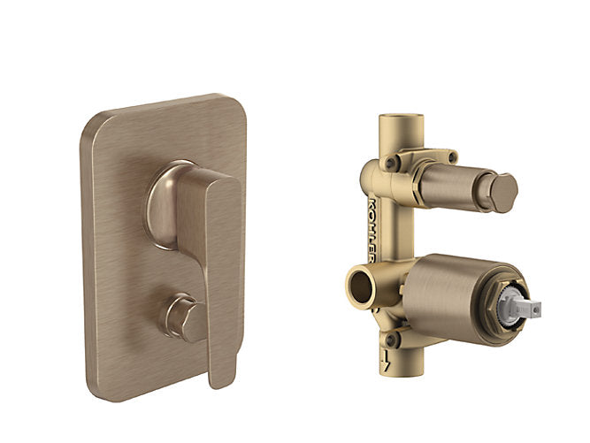 kohler K-22787IN-4-BV Recessed bath and shower trim with diverter + AT235 valve  in brushed bronze