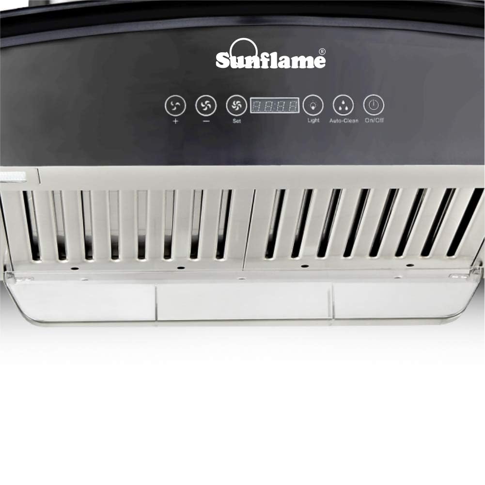 Sunflame CH ACE 90 DX-T Auto Clean Wall Mounted Chimney (Black 1230 CMH)