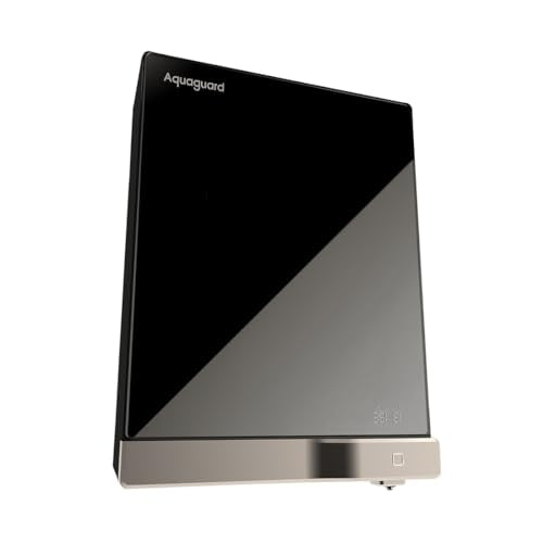 Aquaguard Slim Glass 9-Stage RO+UV Water Purifier | Toughened Glass Exterior (1st time ever) | Input & Output TDS Indicator | Slimmest RO Purifier | Active Copper Tech | Suitable for all Wate
