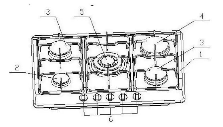 Blaupunkt 5GH 65BB390 Gas Hob: 220-240V, 50-60Hz, Spark Ignition, Controllable Design for Comfortable Electrical Consumption