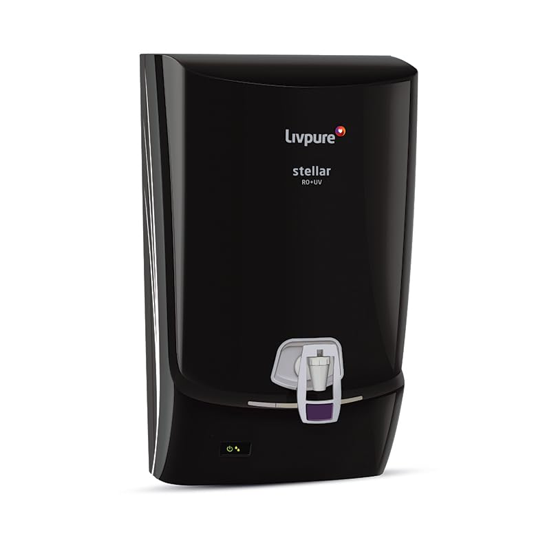 Livpure Stellar RO+UV Water Purifier with 5 Stage Advanced Purification || 7 Litres Storage Capacity || Suitable for Municipal Water || Elegant & Sleek Design (White)
