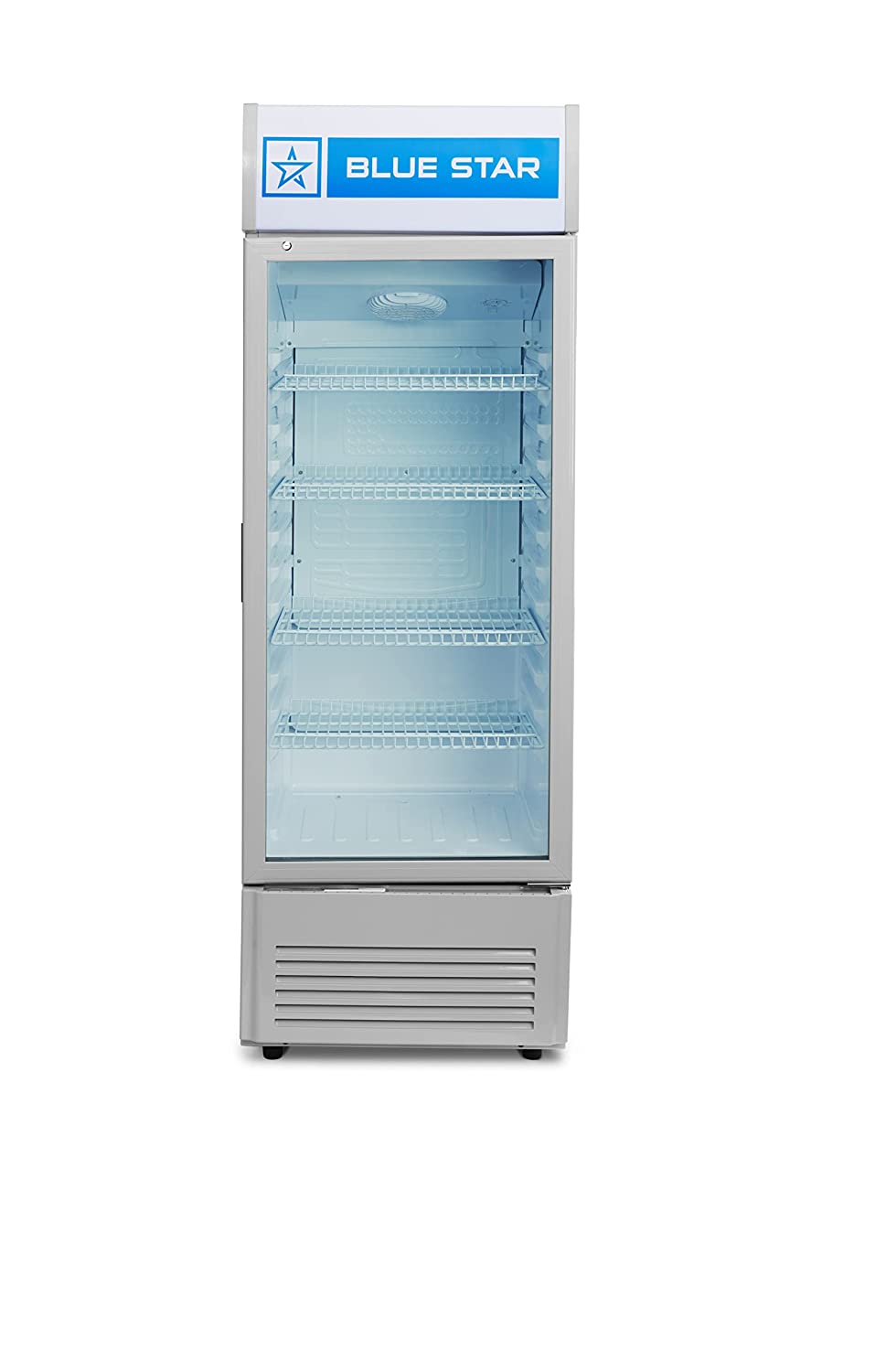 BLUE STAR VC325 Vertical Glass Single Door Visi Cooler (300L, white)