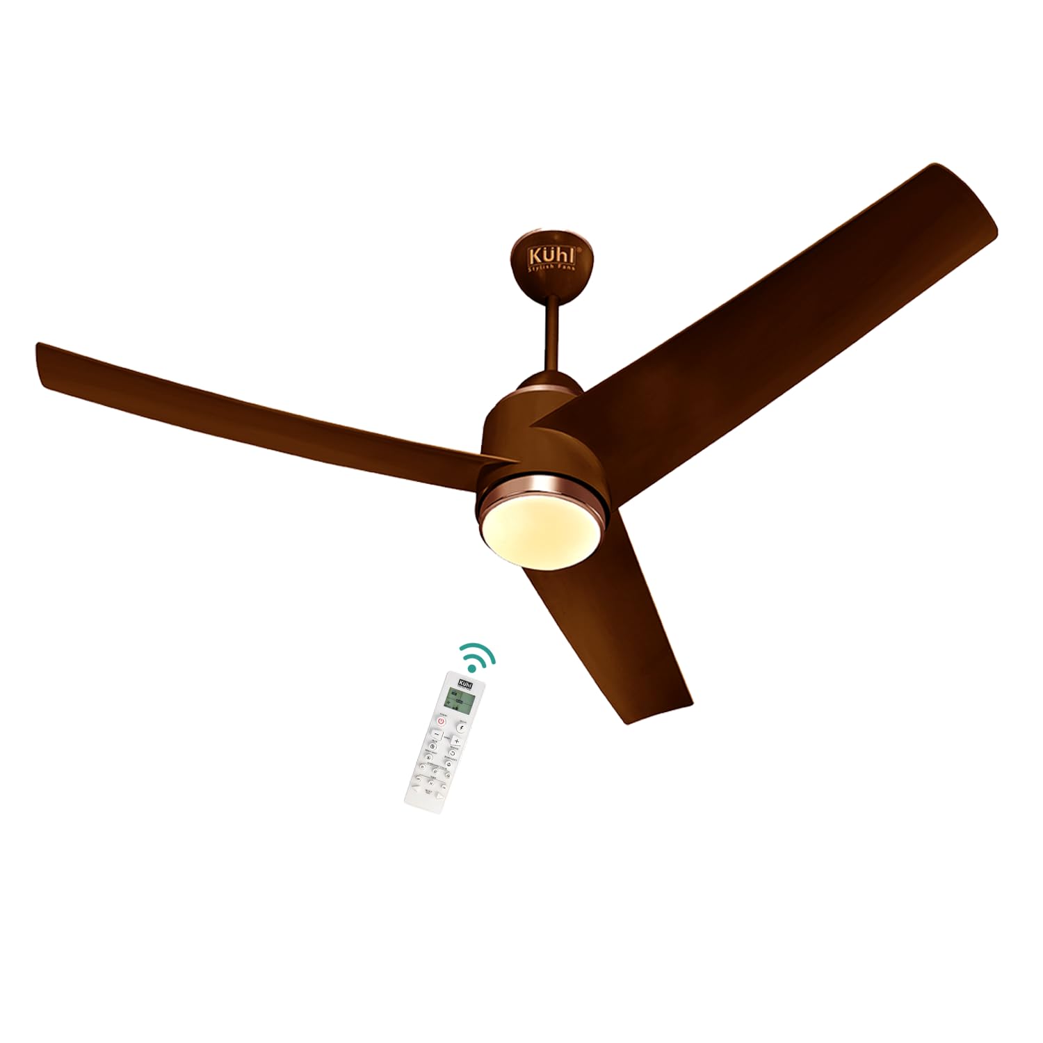 KUHL Windzz K3 1320 mm 65% Power Saving BLDC Ceiling Fan | BEE 5 Star Rated & ISI Marked | High Air Flow | 5 Year Warranty | Brown