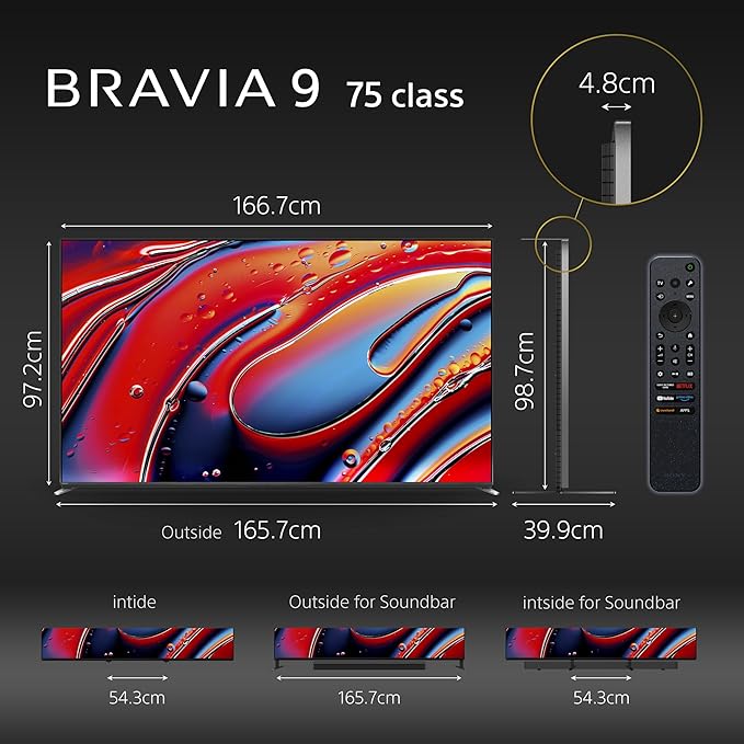 Sony BRAVIA 5 Series 75 4K Ultra HD AI Smart Mini LED Google TV K-XR55A 189cm