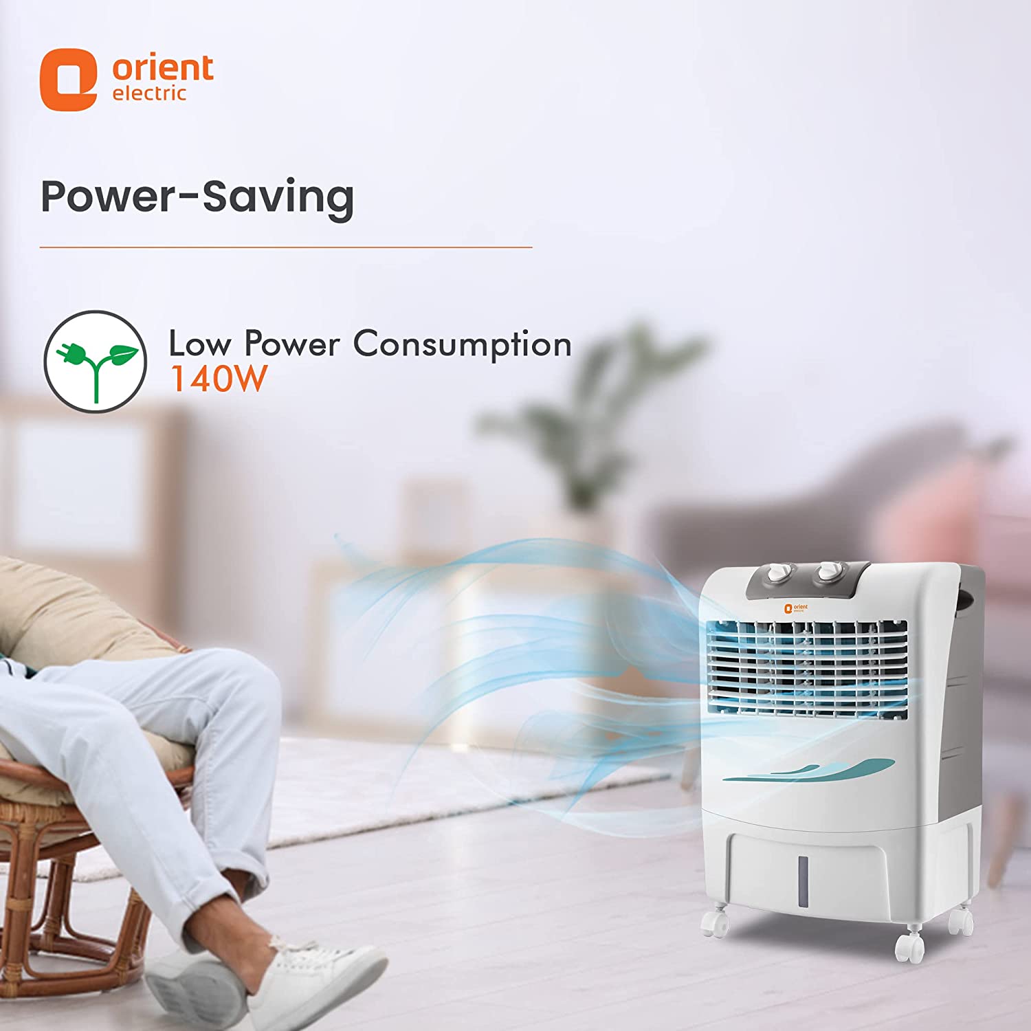 Orient Electric Smartcool Dx CP2002H 20 litres Air Cooler (White and Light Grey)