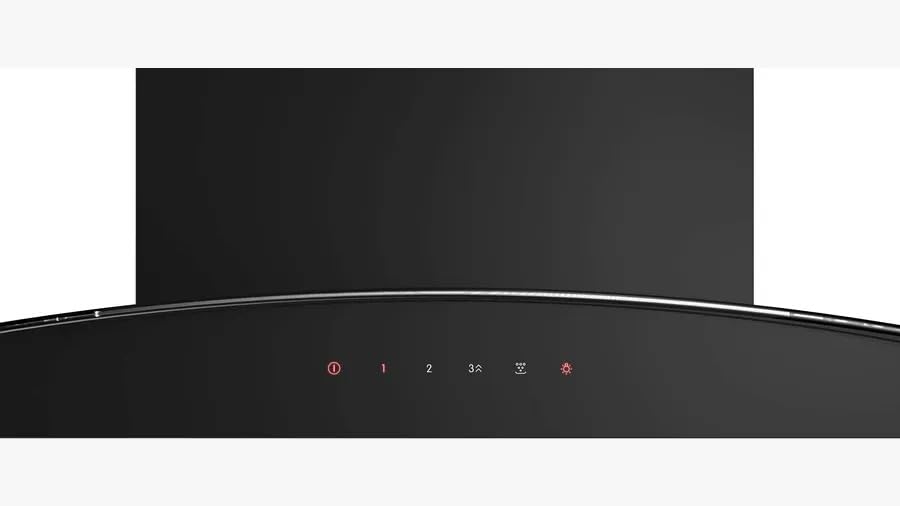 Bosch 90 cm Self Clean Technology glass Kitchen Chimney (HOOD DWHA98G60I, Oil collector Filter technology, Touch Control, Black) (DWHA98G60I)