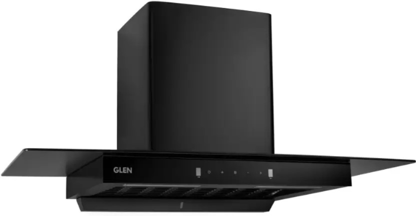 Glen 90 cm Wall Mounted Chimney  (1200 CMH | Pace Slim | Black | Filterless | T-Shape 90cm| Touch & Gesture Control| Autoclean| Filterless|Powerful Suction| Low Noise)