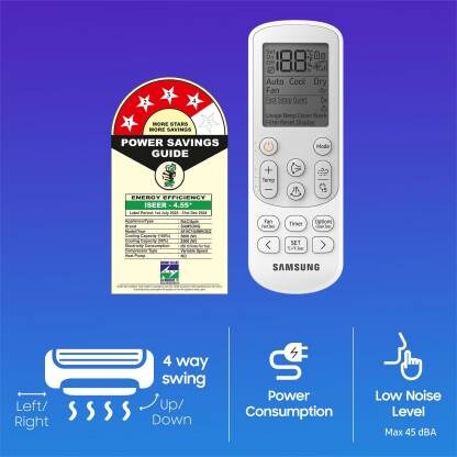 Samsung 1.5 Ton 4 Star Inverter Split AC (AR18CY4ARWK)