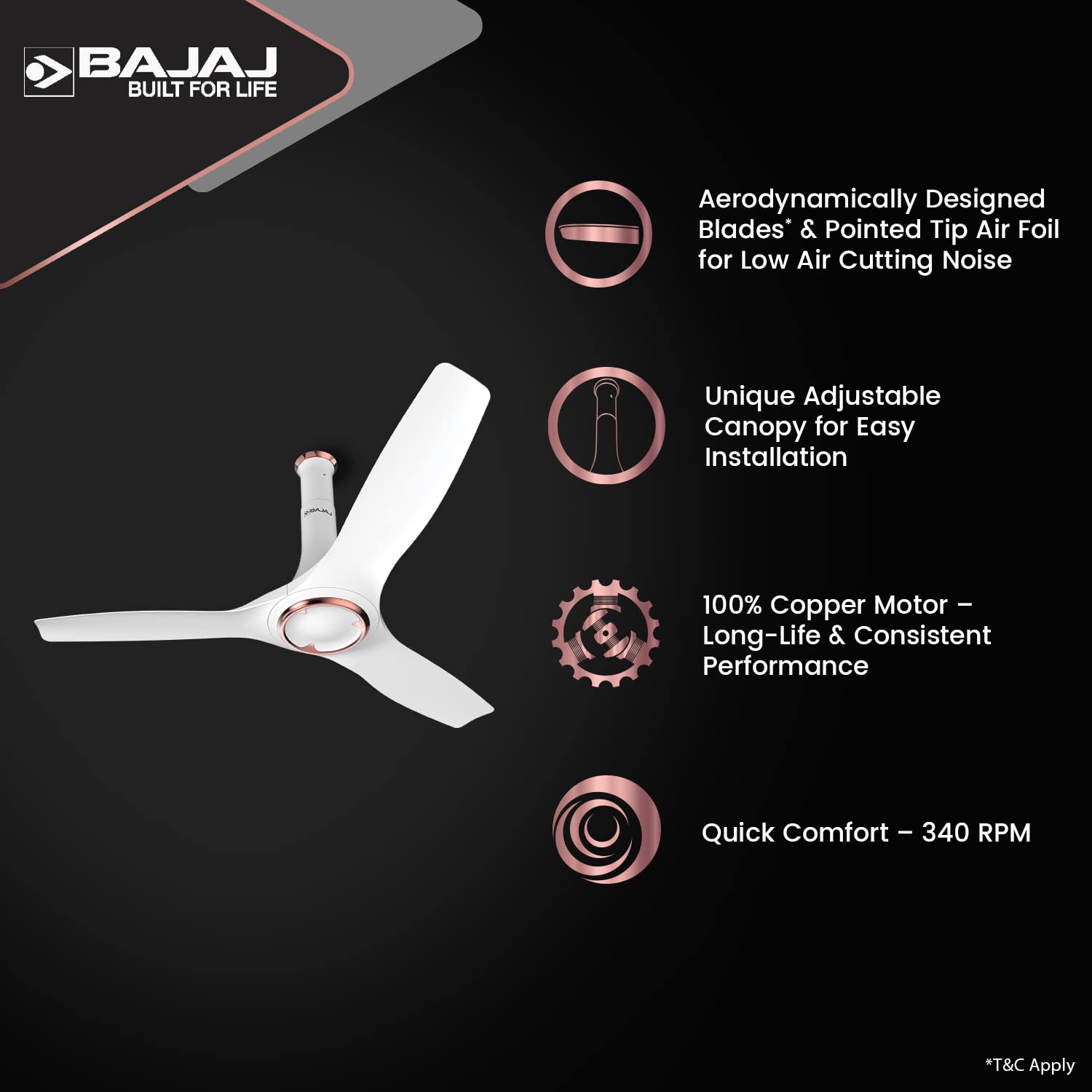 Bajaj Adonis Air Plus 1200mm(48") Ceiling Fans