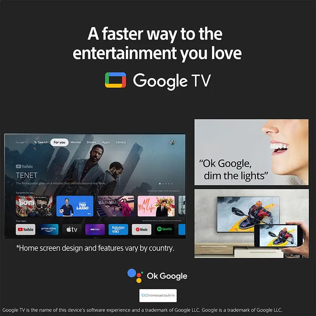 X75L 108cm (43) KD-43X75L 4K Ultra HD HDR Smart TV (Google TV)