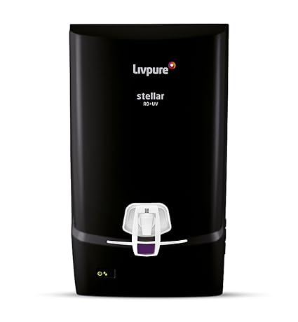 Livpure Stellar RO+UV Water Purifier with 5 Stage Advanced Purification || 7 Litres Storage Capacity || Suitable for Municipal Water || Elegant & Sleek Design (White)