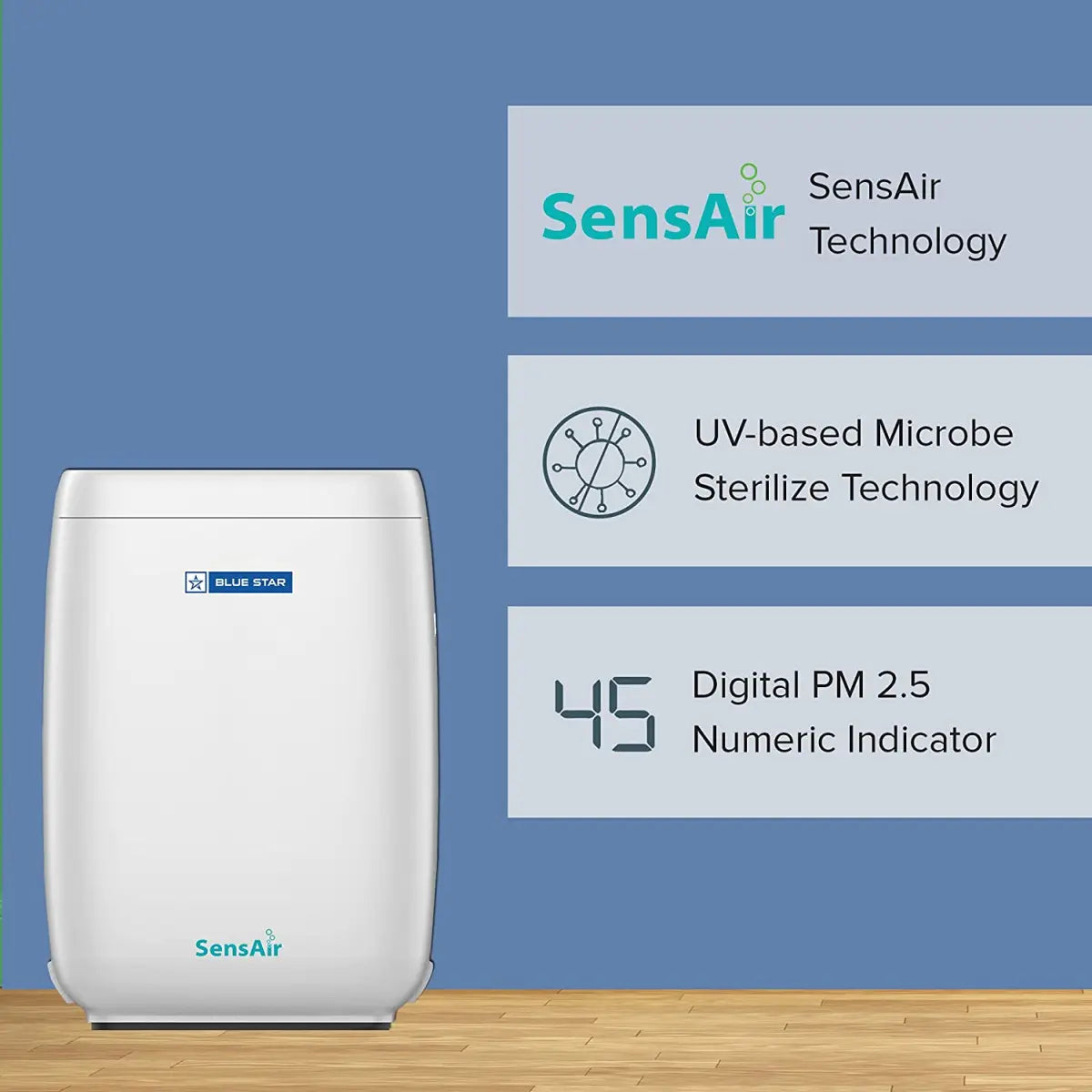 Blue Star Air Purifier AP420OAN|Room Air Purifier with UV Based