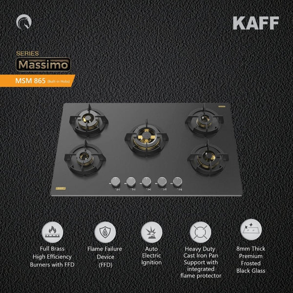 Kaff Massimo MSM 865X: 86cm 5-Burner Hob for Sleek and Efficient Cooking