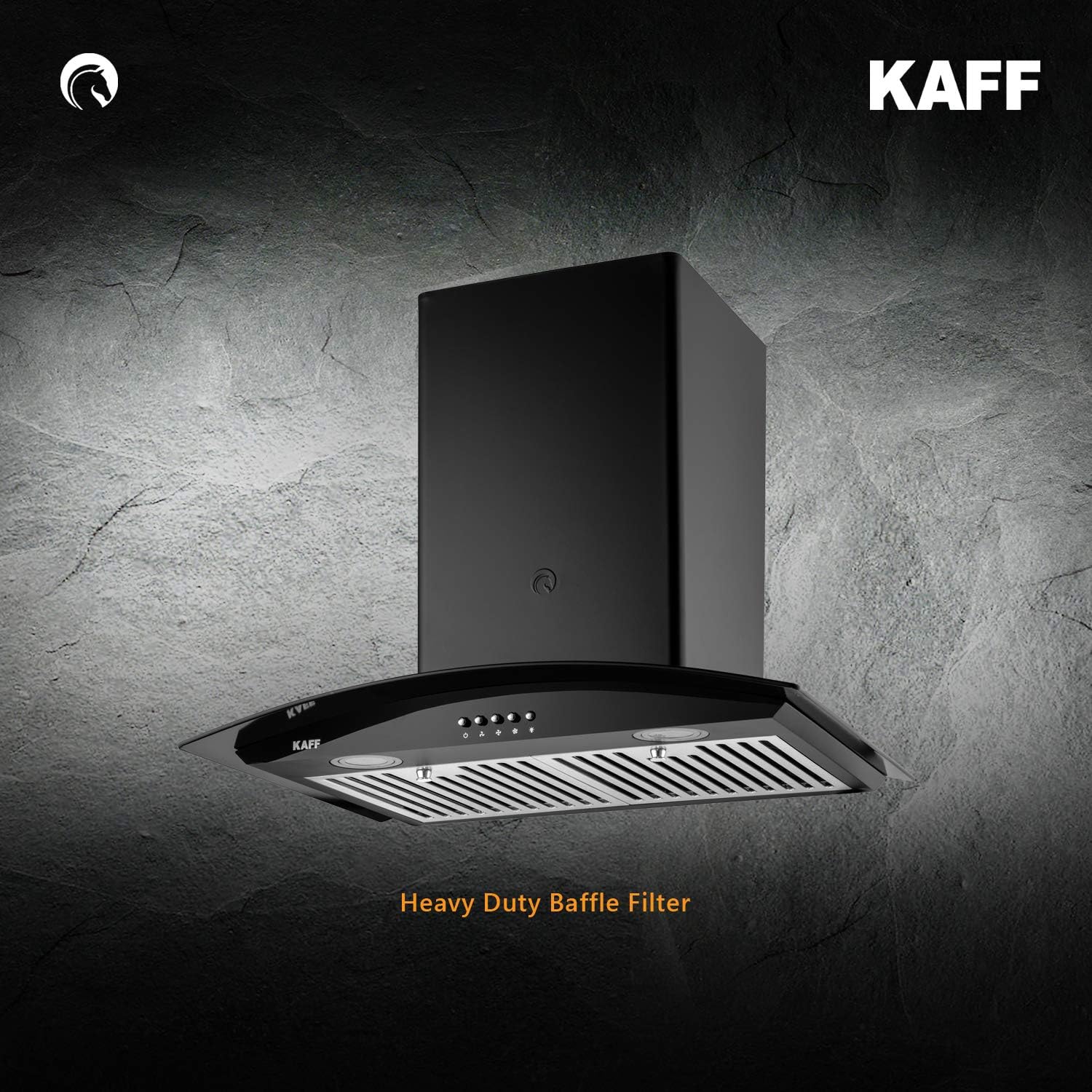 KAFF 60 cm 1150 m3/h Chimney (LUX BF 60, Black)