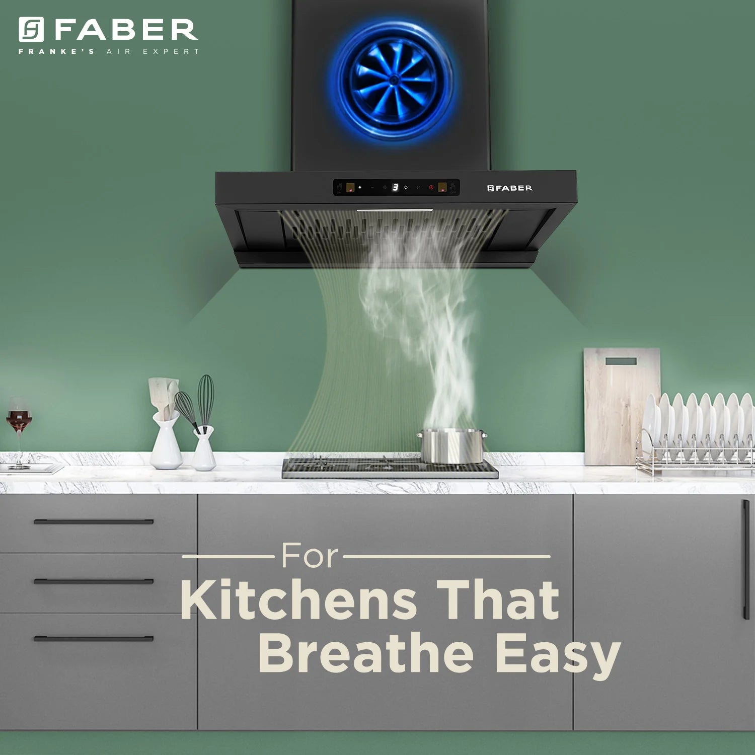 Faber CHARM BLDC HC SC FL BK IN 60 – T Chimney Hood: Sleek and Efficient Kitchen Ventilation