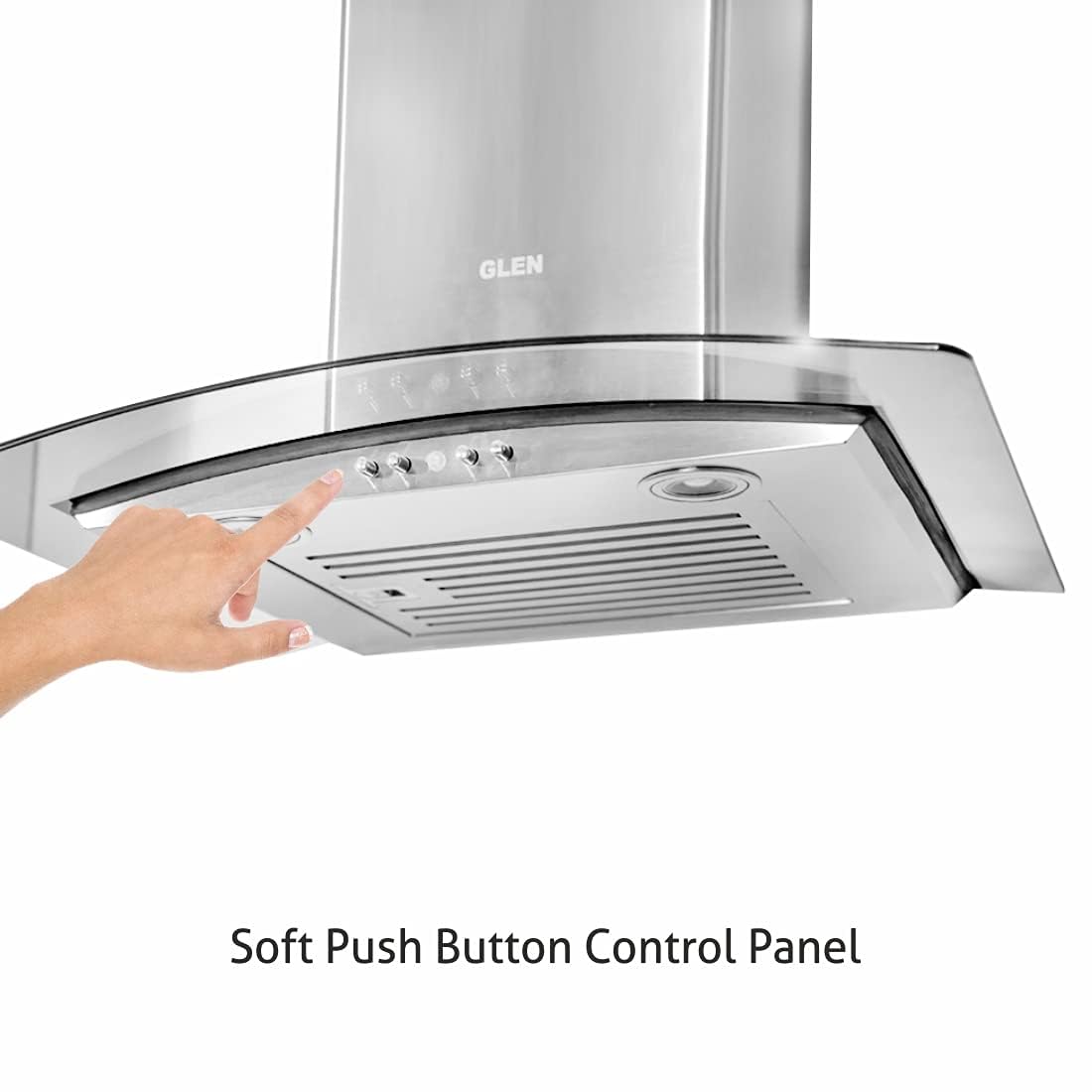 Glen Kitchen Chimney Baffle Filter 60 cm 6071 EX - Stainless Steel, Push Button