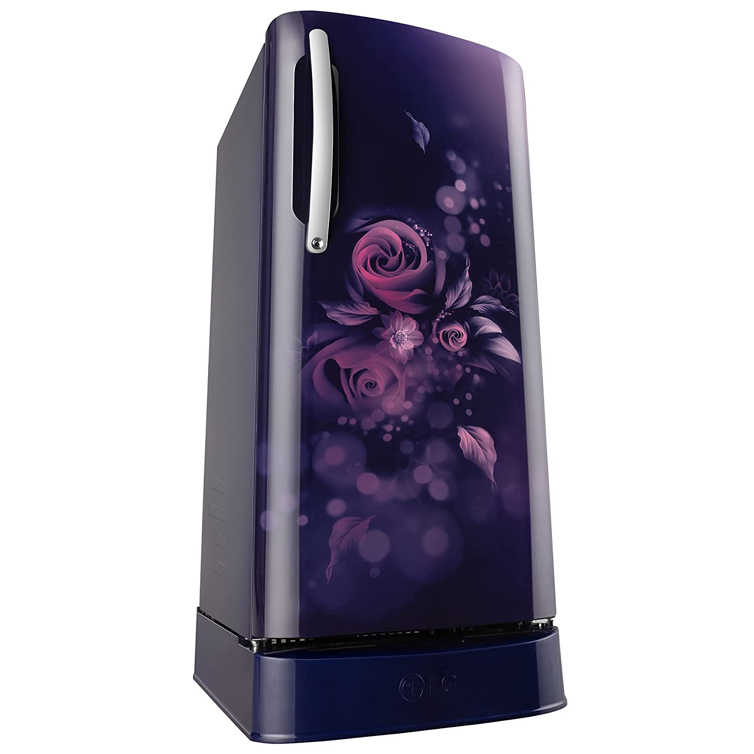 LG 204 L 5 Star Inverter Direct-Cool Single Door Refrigerator (GL-D211HBEZ, Blue Euphoria, Base stand with drawer & Fast Ice Making)