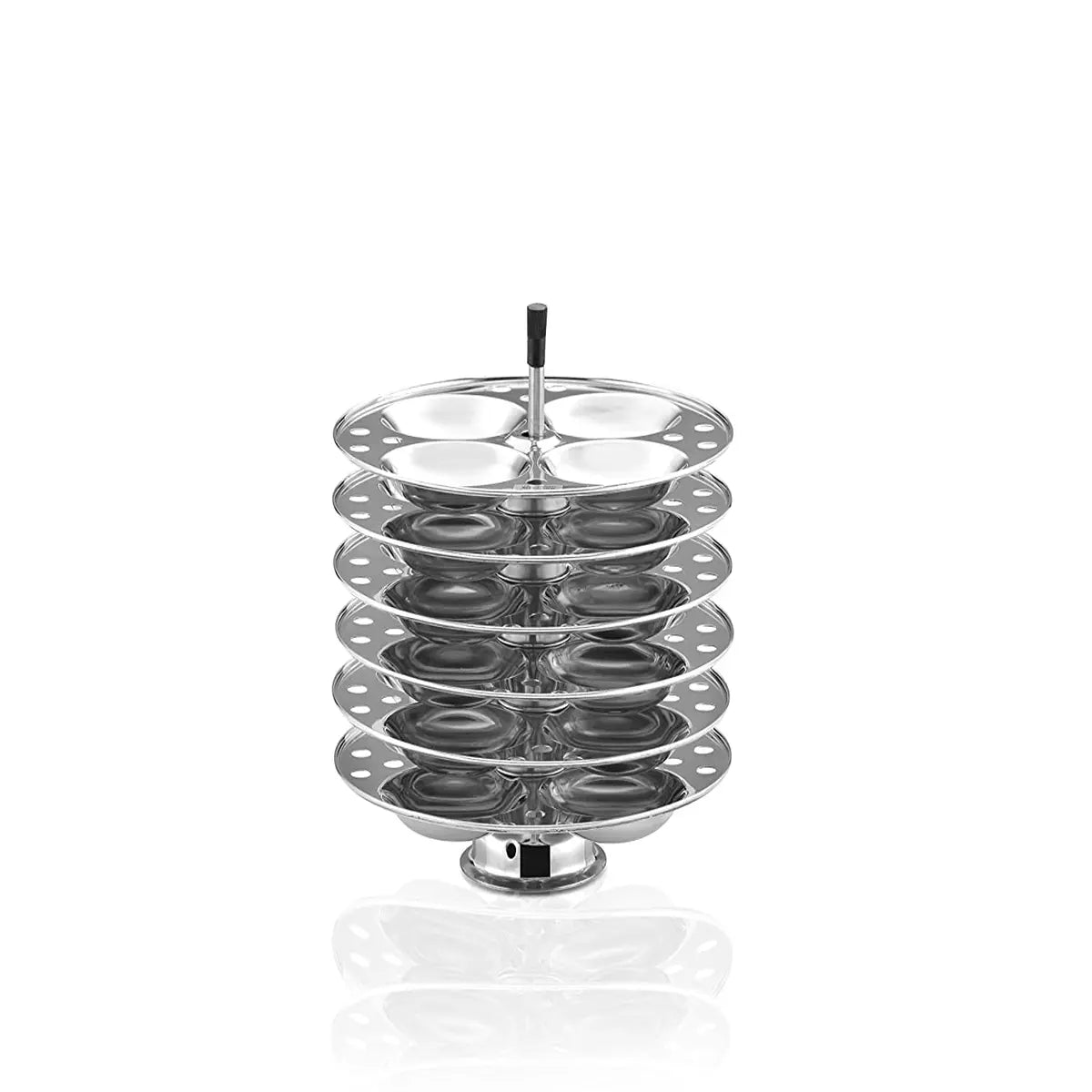 Butterfly Stainless Steel Idli Cooker, Idly Maker with 6 Plates, 24 idlis, Silver