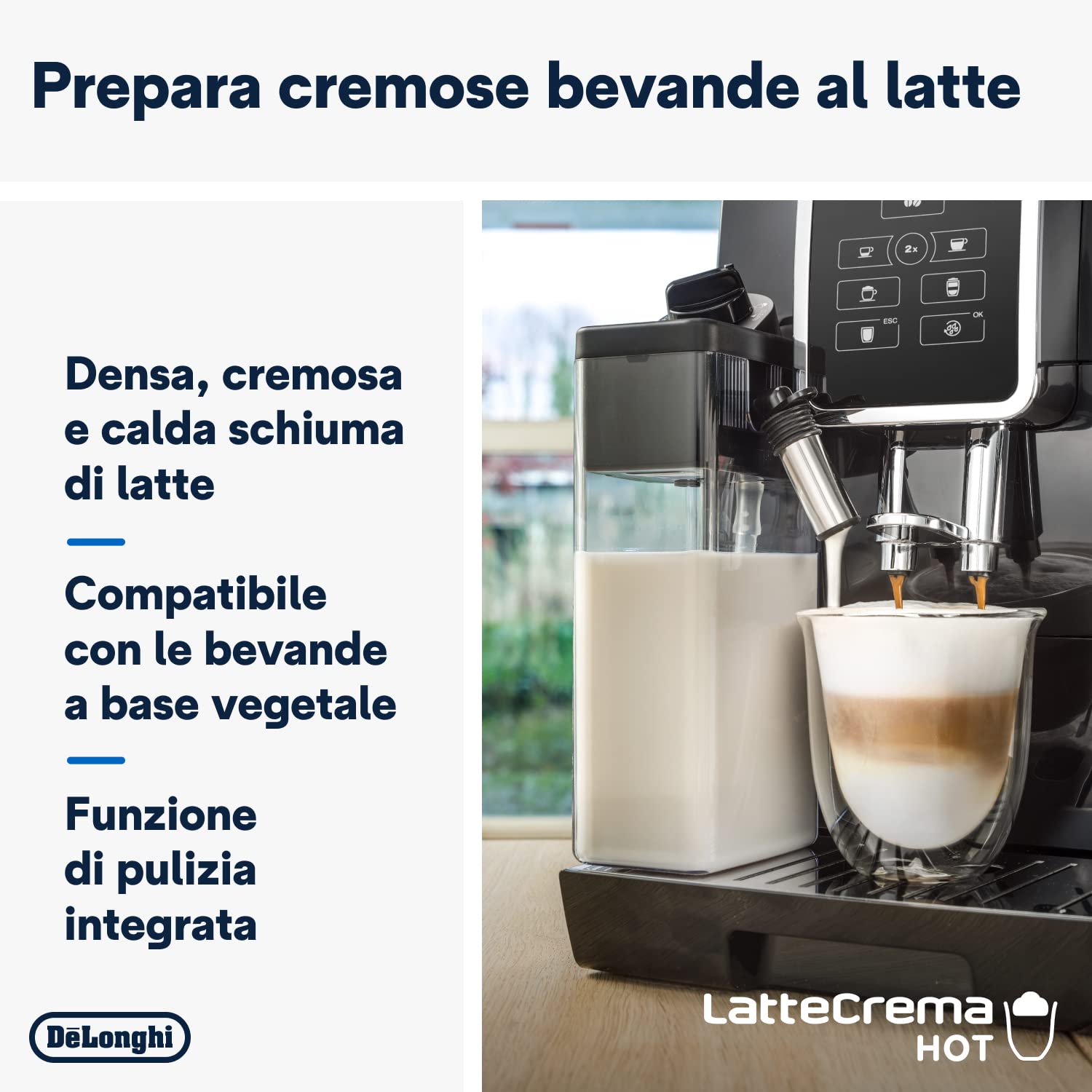 DeLonghi DINAMICA ECAM350.55.B: 24+ Function Fully Auto Coffee Machine for Espresso, Americano, Cappuccino, Latte, Macchiato