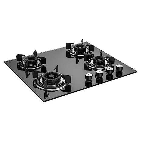 KAFF CRH 604 Built in Hob | Tornado Fire Burners | Auto Electric Ignition| Black Tempered Glass