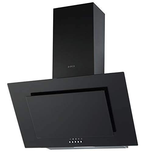 Elica 60 cm 900 m3/hr Chimney (CRYSTAL 60 PB BLACK, 2 Cassette Filters, Black)